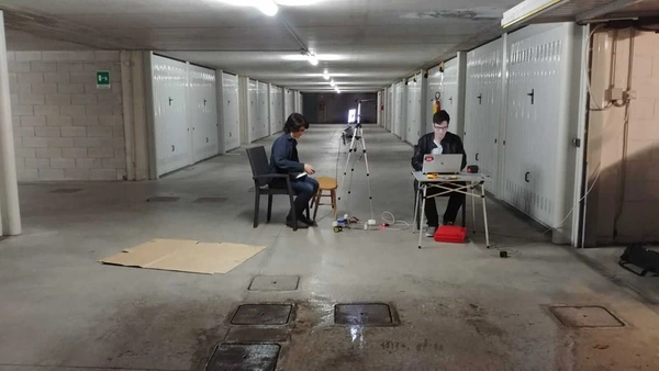 Me (left) and one of my co-founders (right) years ago in our garage phase